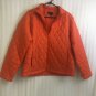 Lands End Jacket Womens Size Large 14-16 Quilted Nylon Lightweight Orange