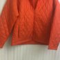 Lands End Jacket Womens Size Large 14-16 Quilted Nylon Lightweight Orange