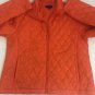 Lands End Jacket Womens Size Large 14-16 Quilted Nylon Lightweight Orange