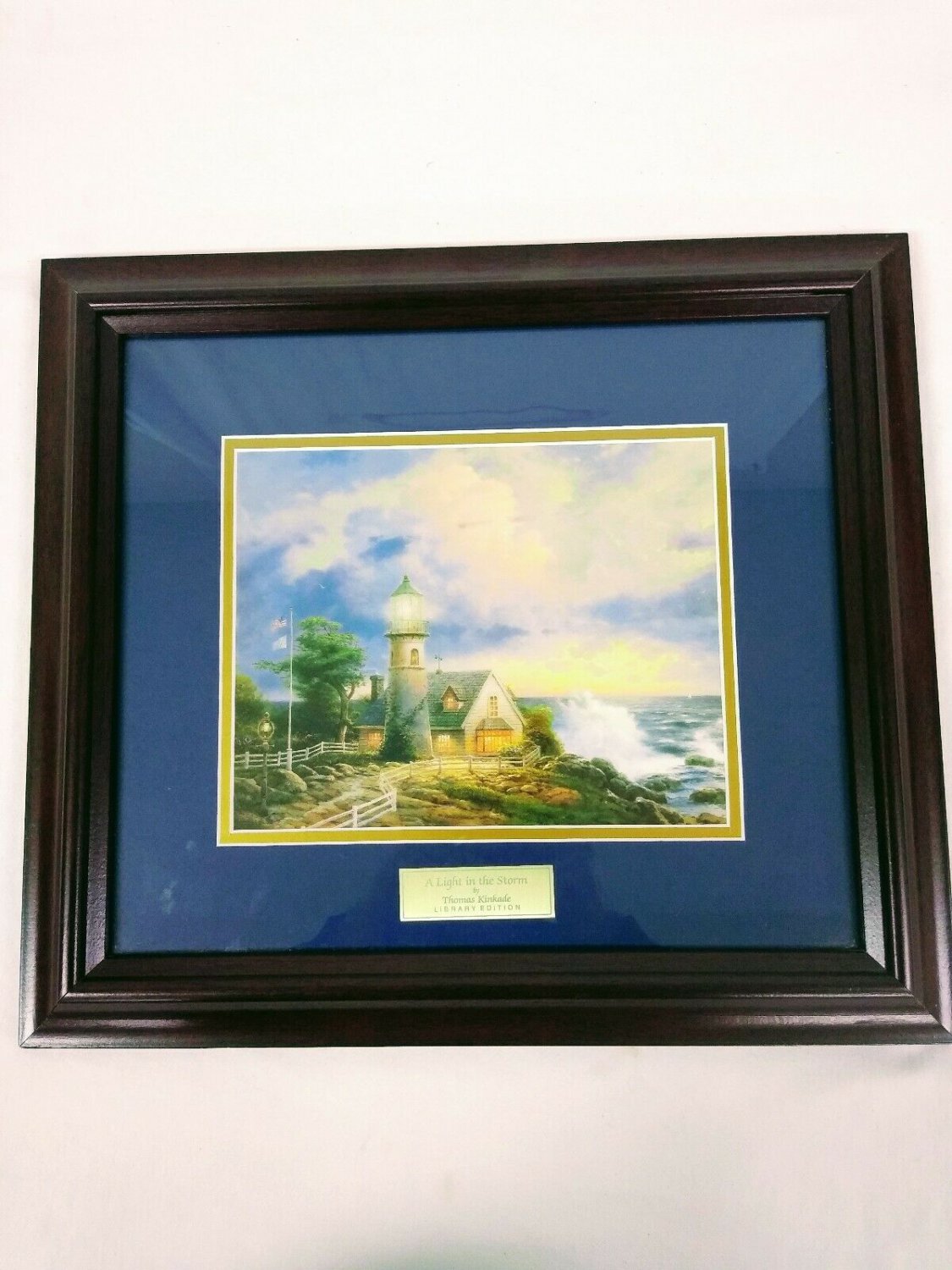 Home Interiors Thomas Kinkade Library Edition A Light In The Storm 18 x 16