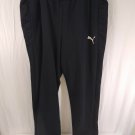 PUMA Black Polyester Mesh Side Vented Sweat Pants Front Logoed Mens Size XXL