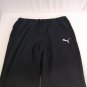 PUMA Black Polyester Mesh Side Vented Sweat Pants Front Logoed Mens Size XXL