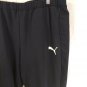 PUMA Black Polyester Mesh Side Vented Sweat Pants Front Logoed Mens Size XXL