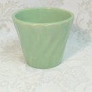 Vintage Bauer Los Angeles 4 Swirl Flower Pot Green   Good