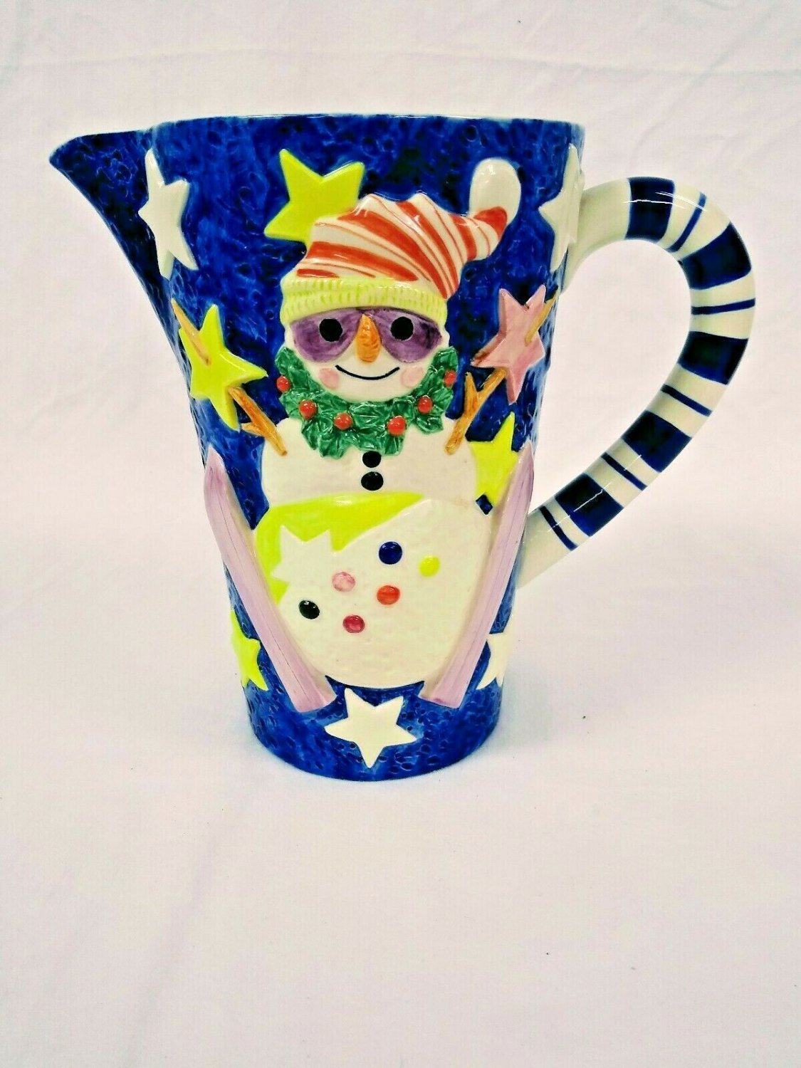 Epoch by Noritake Mr Snowman Pitcher  Hand Painted EXCELLENT CONDITION