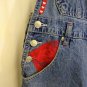 Revolt Vintage Classic Cotton Denim Bib Overalls Handmade Accents Womens Size S