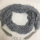 Scarf Womens Infinity Sheer With Attached Chain
