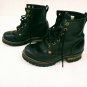 Skechers Black Leather Boots Oil Resistant Biker/work Womens 6.5 See Descript