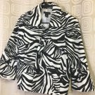 Rafaella Jacket Womens Size Large Bell 3/4 Sleeve Animal Print Blazer