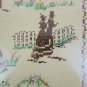Vintage Linen Cross-stitch Needle Work Framed Sampler "The Little Minister"