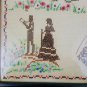 Vintage Linen Cross-stitch Needle Work Framed Sampler "The Little Minister"