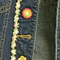 Guess Jean Jacket Embroidered Girls Size Large Floral/HORSE