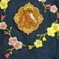 Guess Jean Jacket Embroidered Girls Size Large Floral/HORSE