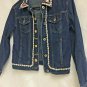 Guess Jean Jacket Embroidered Girls Size Large Floral/HORSE