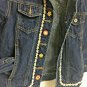Guess Jean Jacket Embroidered Girls Size Large Floral/HORSE