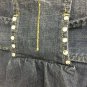 Baccini Jean Jacket Front Tie Womens Size Large Bling Back Blue Jean