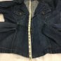 Baccini Jean Jacket Front Tie Womens Size Large Bling Back Blue Jean