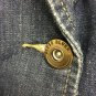 Baccini Jean Jacket Front Tie Womens Size Large Bling Back Blue Jean