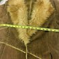 Winlit Suede Leather Faux Fur Coat Womens Small
