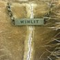 Winlit Suede Leather Faux Fur Coat Womens Small