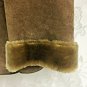Winlit Suede Leather Faux Fur Coat Womens Small