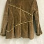 Winlit Suede Leather Faux Fur Coat Womens Small