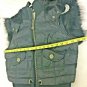 BB Dakota Vest Hooded Faux Fur Trim Womens Large Polyester Black