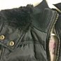 BB Dakota Vest Hooded Faux Fur Trim Womens Large Polyester Black