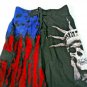 Joe Boxer Red Blue Black Board Swim Shorts Skull Motif Polyester Size M   EUC