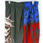 Joe Boxer Red Blue Black Board Swim Shorts Skull Motif Polyester Size M   EUC