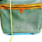 Hartmann 26" Tan Tweed Rolling Suitcase Clothing Rack Luggage Locks Strap Hanger