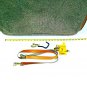 Hartmann 26" Tan Tweed Rolling Suitcase Clothing Rack Luggage Locks Strap Hanger