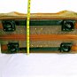 Hartmann 26" Tan Tweed Rolling Suitcase Clothing Rack Luggage Locks Strap Hanger