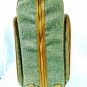 Hartmann 26" Tan Tweed Rolling Suitcase Clothing Rack Luggage Locks Strap Hanger