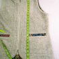 Orvis Cotton Blend Beige Sherpa Womens Vest Tapestry Accents Size Medium
