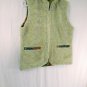 Orvis Cotton Blend Beige Sherpa Womens Vest Tapestry Accents Size Medium