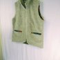Orvis Cotton Blend Beige Sherpa Womens Vest Tapestry Accents Size Medium
