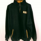 Caterpillar "CAT" Black Cotton Blend Mens 1/4 Zip Pullover Sweatshirt Size XL