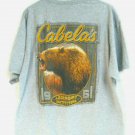 Cabelas 1961 Legendary Outfitters Mens Gray Cotton Blend T-shirtXXL Grizzly Bear