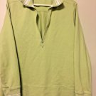 Eddie Bauer Half Zip Sweatshirt Womens Size Large Green