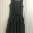 Ralph Lauren Dress Womens Size 6 Sleeveless Belt Gray Fit N Flare Pleated
