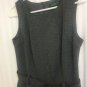 Ralph Lauren Dress Womens Size 6 Sleeveless Belt Gray Fit N Flare Pleated