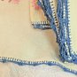 Vintage Embroidered/crochet Wheat Feed Sack Tablecloth/napkins Scottish Terrier