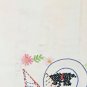 Vintage Embroidered/crochet Wheat Feed Sack Tablecloth/napkins Scottish Terrier