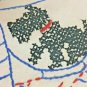 Vintage Embroidered/crochet Wheat Feed Sack Tablecloth/napkins Scottish Terrier