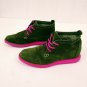 Skechers Womens Brown Leather Suede/Pink Soles Ankle Boots/Flats Size 7.5