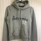 Abercrombie and Fitch 92 Gray Cotton Blend Womens Pullover Hoodie Size Medium