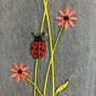 Country Store Denim Dress Ladybugs Floral Jean Womens Large Pullover Comfy
