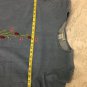 Country Store Denim Dress Ladybugs Floral Jean Womens Large Pullover Comfy