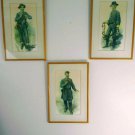 Vintage WL Sheppard Confederate Soldier Civil War Prints Framed Matted BEAUTIFUL